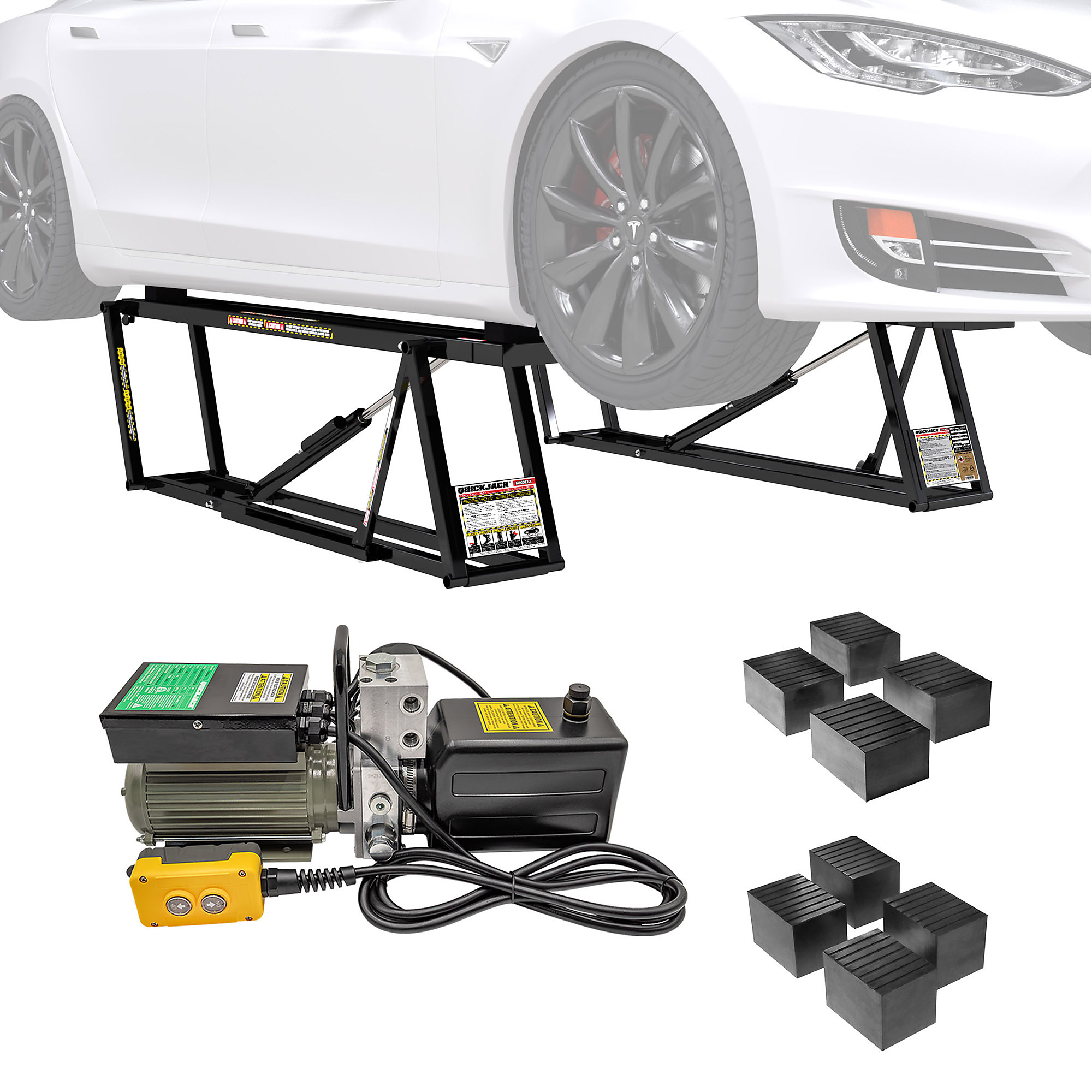 QuickJack Super-Long Portable Car Lift, 6000-Lb. Capacity, 110 Volts, Model# 6000ELX 110 V